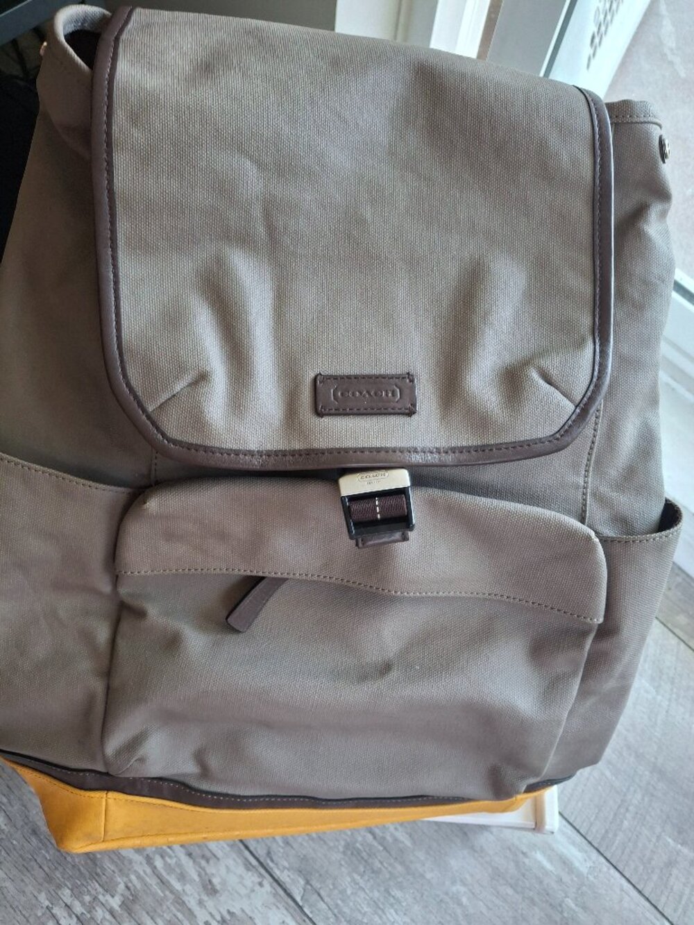 Coach canvas backpack